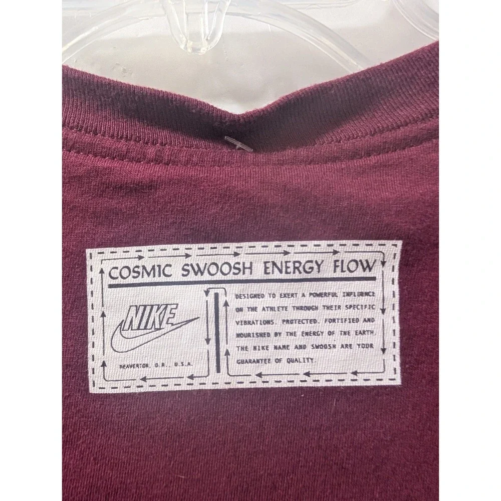 Nike Energy Flow Dark Beetroot‎ Tee T-Shirt Cosmic Swoosh Mens Small